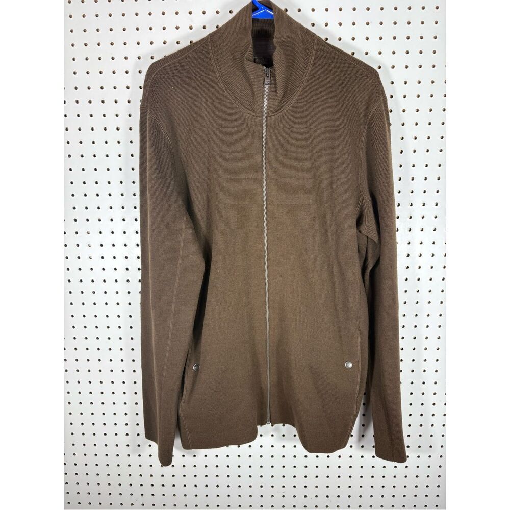Roots Canada mens merino wool zip up sweater size XL